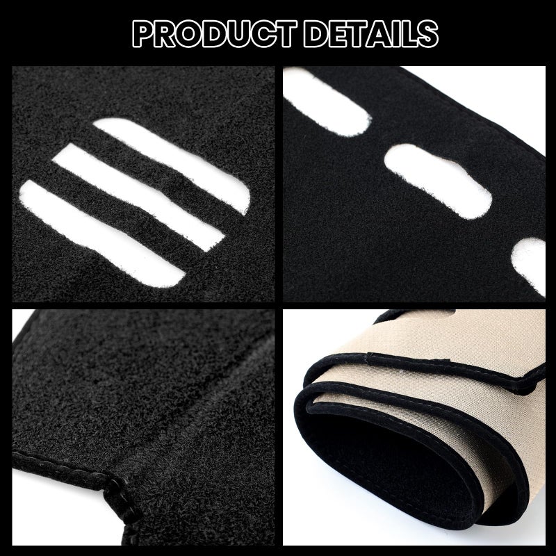 Clidr Car Dashboard Cover for 2004-2006 Lexus RX330, 2007-2009 RX350, 2006-2008 RX400h Silicone Non-Slip Dash Mat Anti-UV Carpet (Black Edge) - Image 5